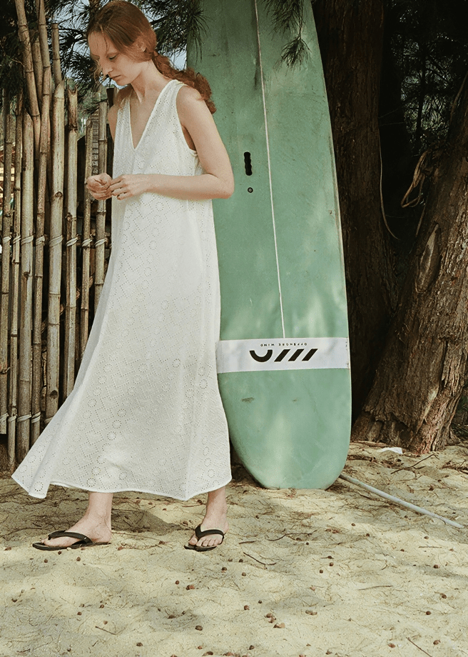 ETHEREAL V - NECK FLOWING MAXI DRESS - Vera Lumina