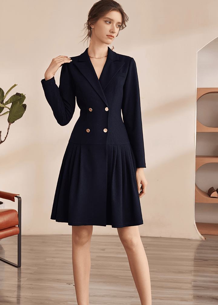 EXECUTIVE FLARE BLAZER DRESS - Vera Lumina