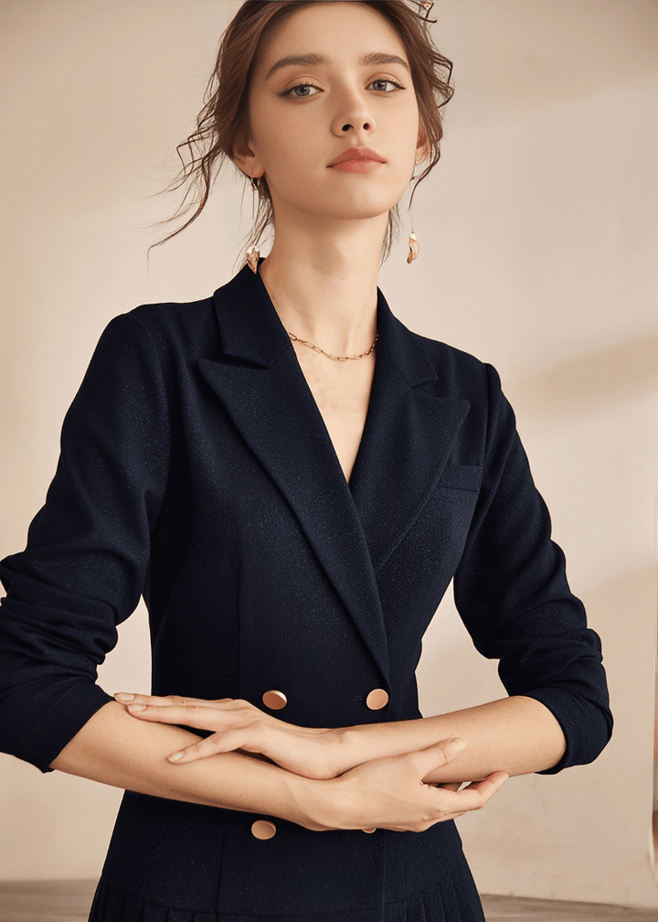 EXECUTIVE FLARE BLAZER DRESS - Vera Lumina