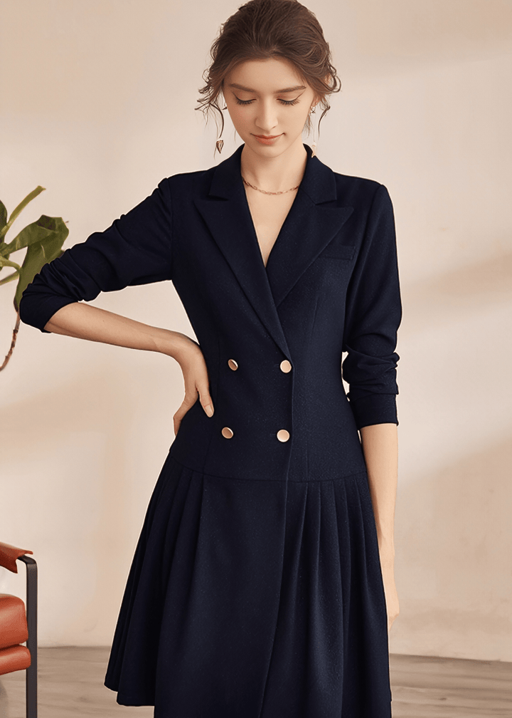 EXECUTIVE FLARE BLAZER DRESS - Vera Lumina