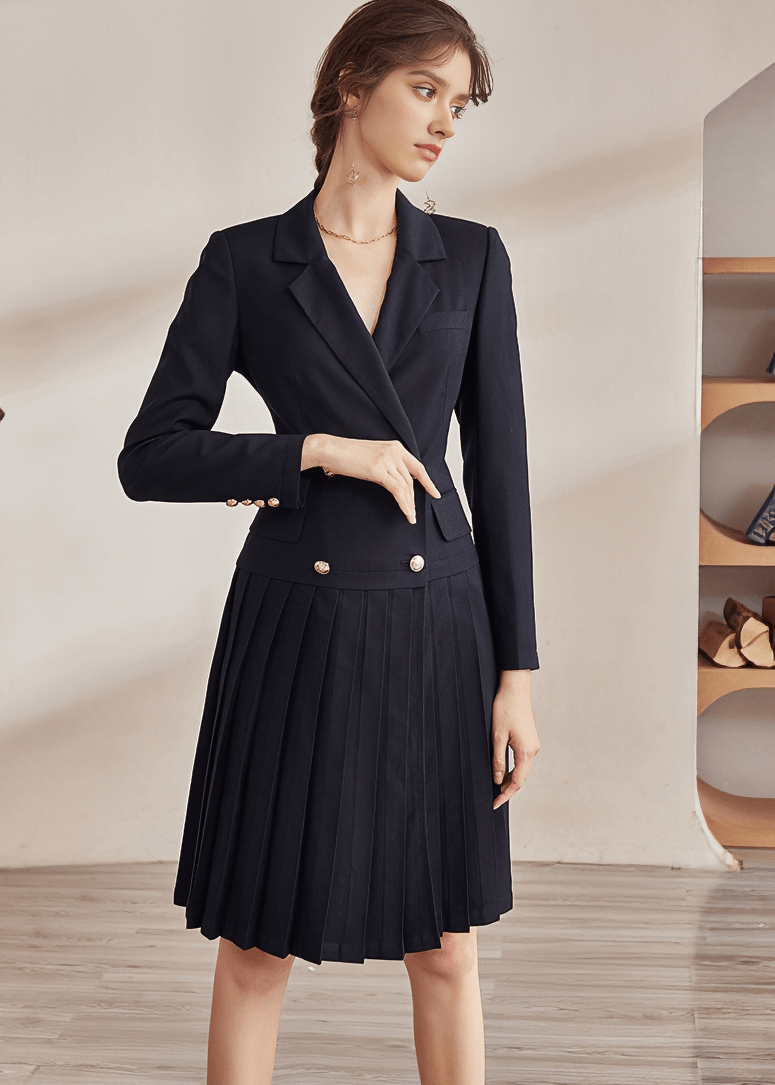 EXECUTIVE FLARE BLAZER DRESS - Vera Lumina
