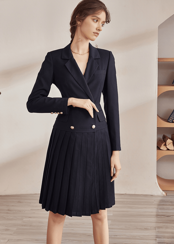 EXECUTIVE FLARE BLAZER DRESS - Vera Lumina