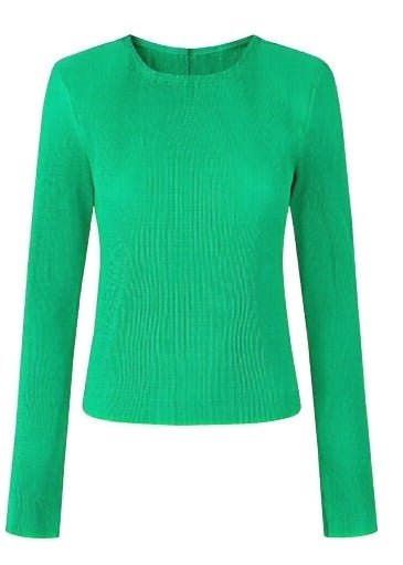 flowing crew neck long sleeve tops - Vera Lumina