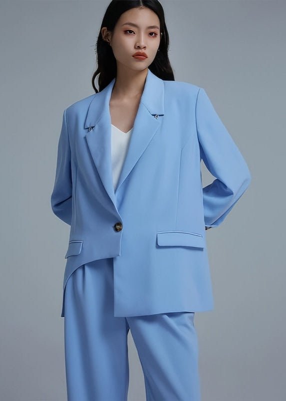 folded sleeve irregulare blazer - Vera Lumina
