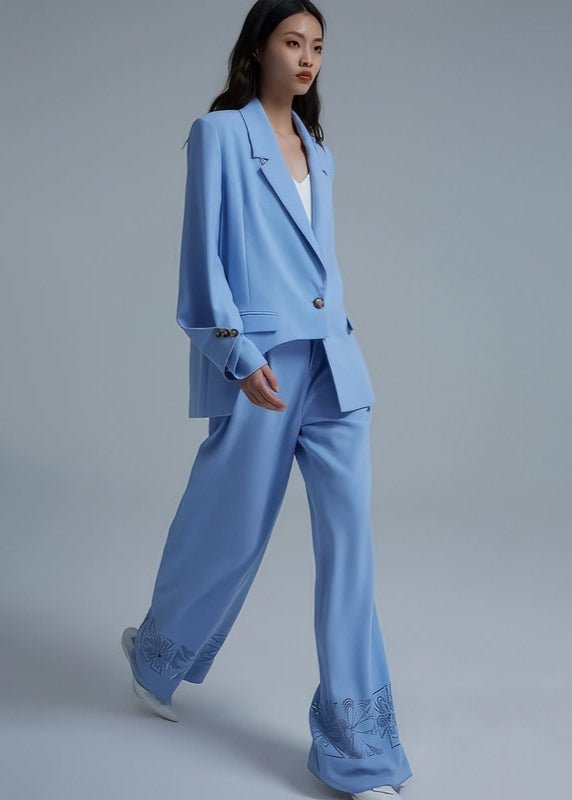 folded sleeve irregulare blazer - Vera Lumina