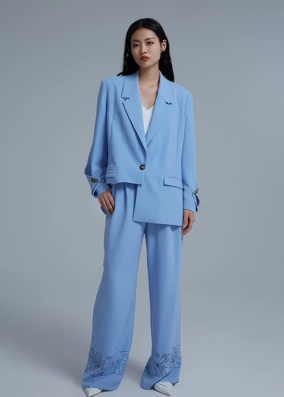folded sleeve irregulare blazer - Vera Lumina
