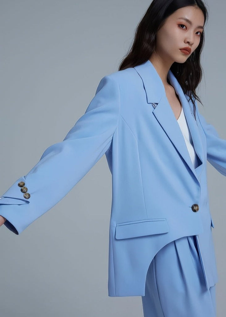 folded sleeve irregulare blazer - Vera Lumina