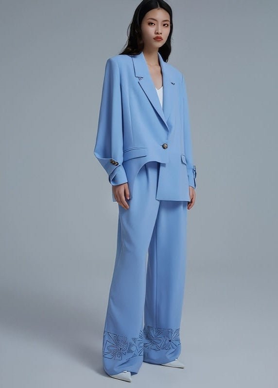 folded sleeve irregulare blazer - Vera Lumina
