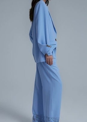 folded sleeve irregulare blazer - Vera Lumina