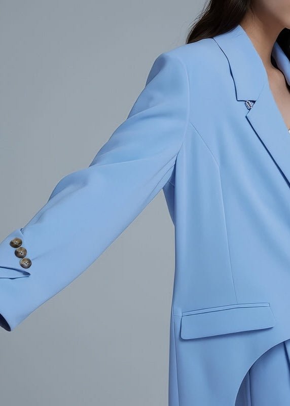 folded sleeve irregulare blazer - Vera Lumina