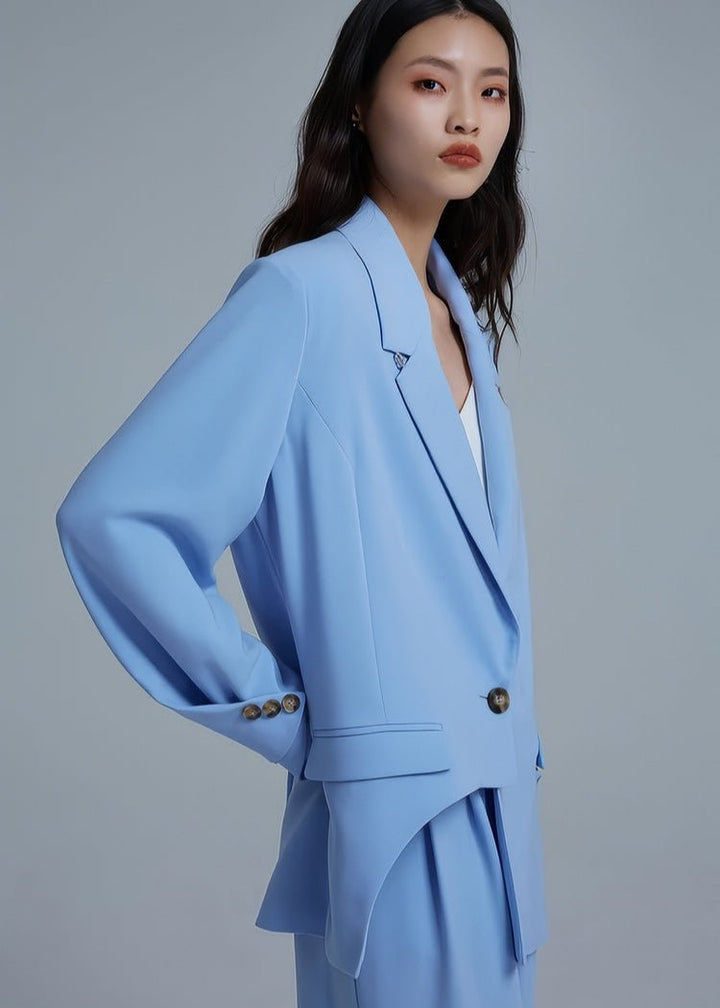 folded sleeve irregulare blazer - Vera Lumina