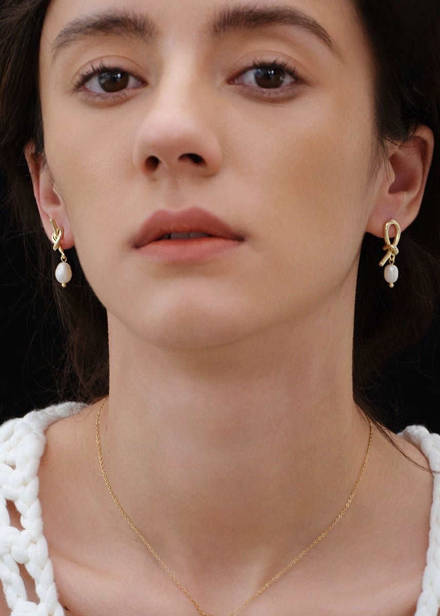 French elegant pin earrings - Vera Lumina