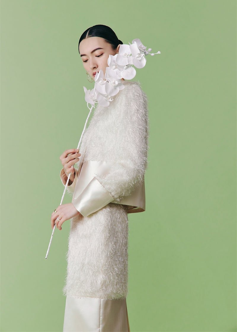 French elegant style half jacket & skirt - Vera Lumina