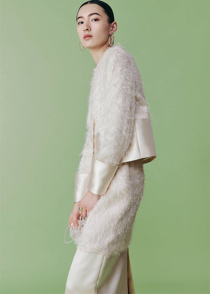 French elegant style half jacket & skirt - Vera Lumina