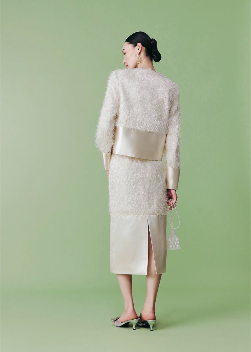 French elegant style half jacket & skirt - Vera Lumina