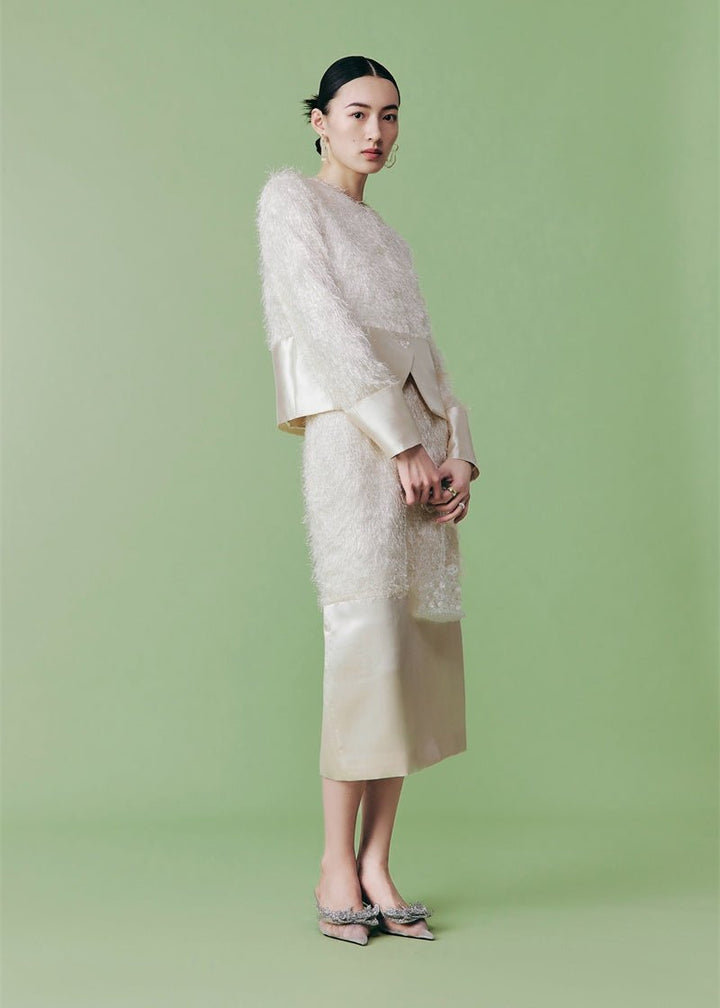 French elegant style half jacket & skirt - Vera Lumina