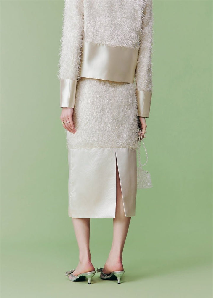 French elegant style half jacket & skirt - Vera Lumina