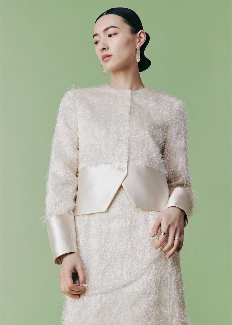 French elegant style half jacket & skirt - Vera Lumina