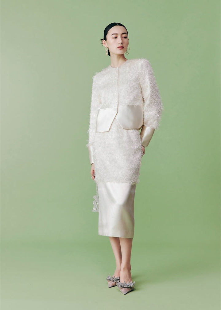 French elegant style half jacket & skirt - Vera Lumina
