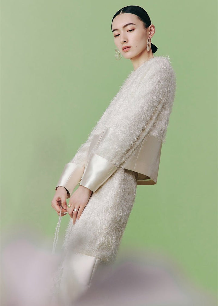 French elegant style half jacket & skirt - Vera Lumina