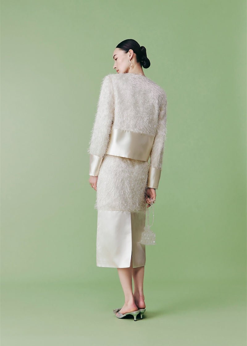 French elegant style half jacket & skirt - Vera Lumina