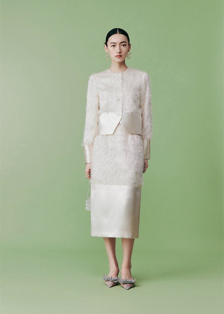 French elegant style half jacket & skirt - Vera Lumina