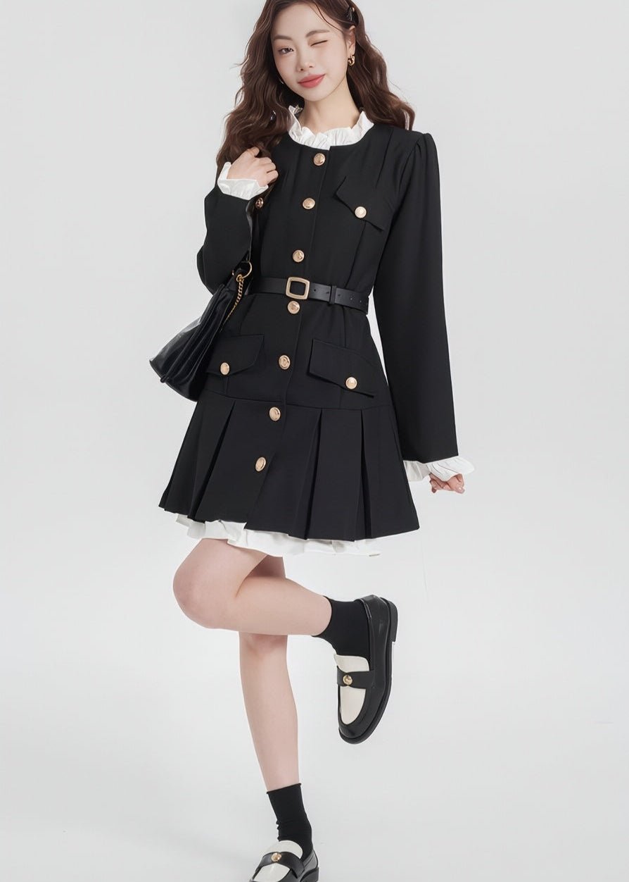 FRENCH RETRO MINI DRESS - Vera Lumina