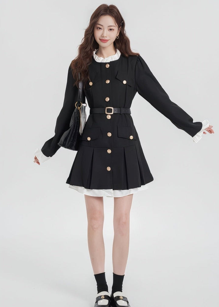 FRENCH RETRO MINI DRESS - Vera Lumina
