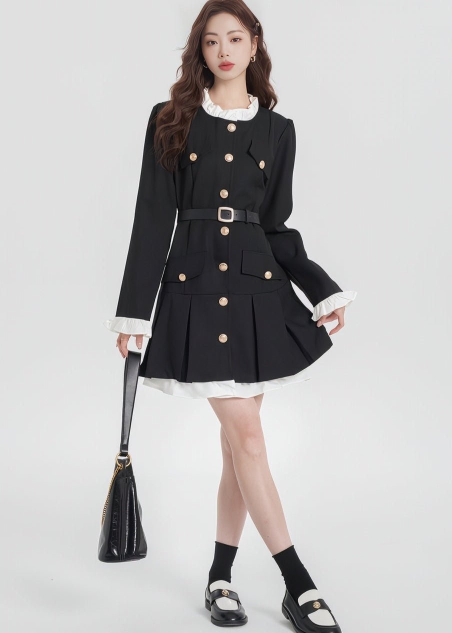 FRENCH RETRO MINI DRESS - Vera Lumina