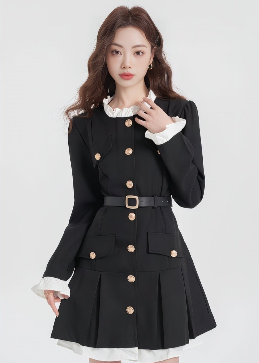 FRENCH RETRO MINI DRESS - Vera Lumina