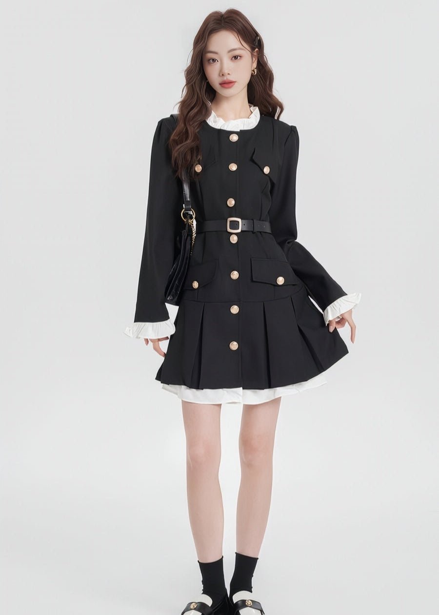 FRENCH RETRO MINI DRESS - Vera Lumina