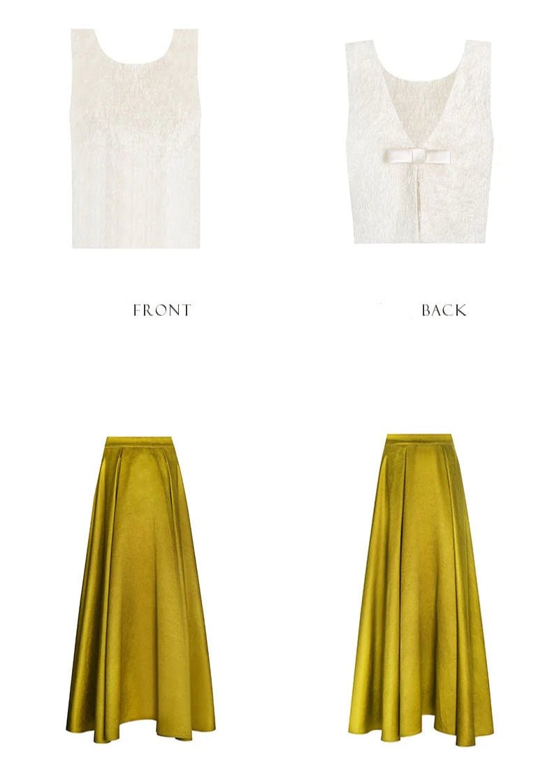 French satin skirt & tops - Vera Lumina