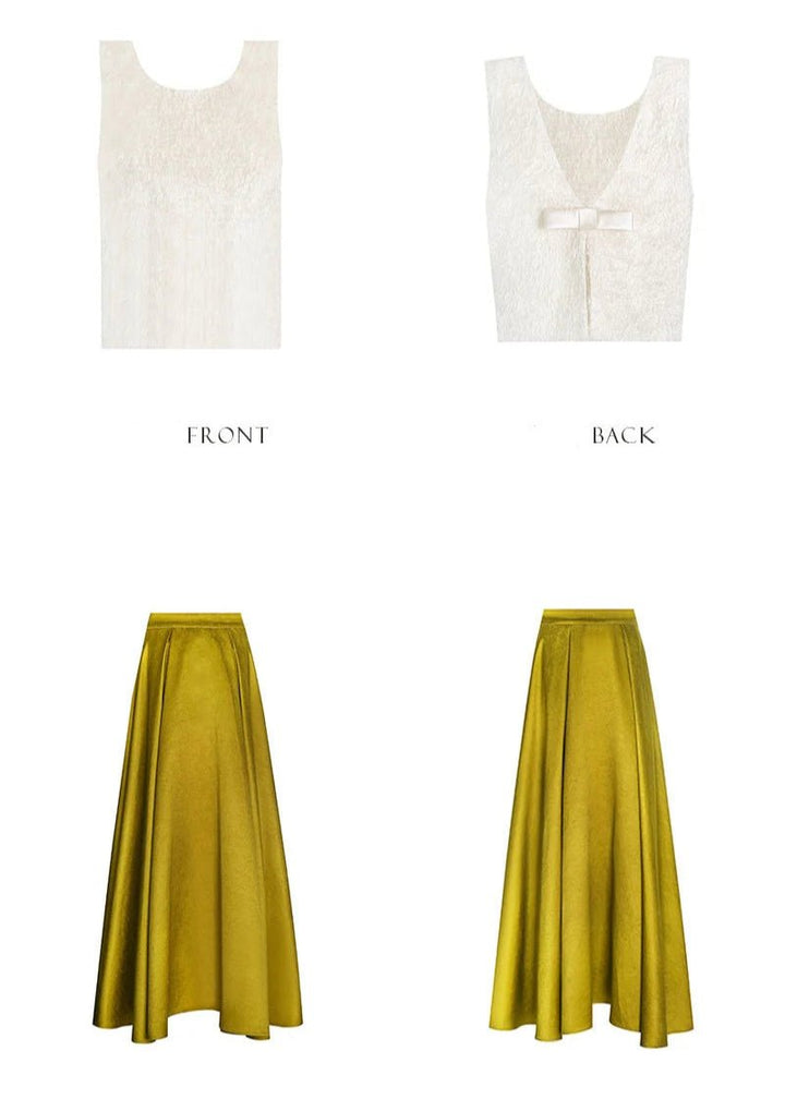 French satin skirt & tops - Vera Lumina