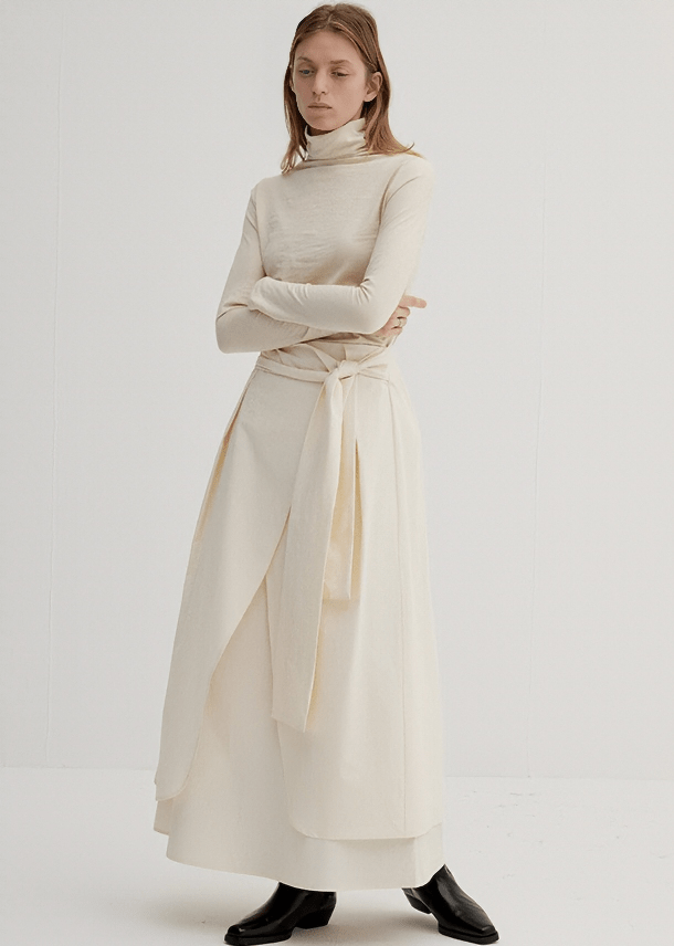 FUNNEL NECK LONG SLEEVE TEE - Vera Lumina