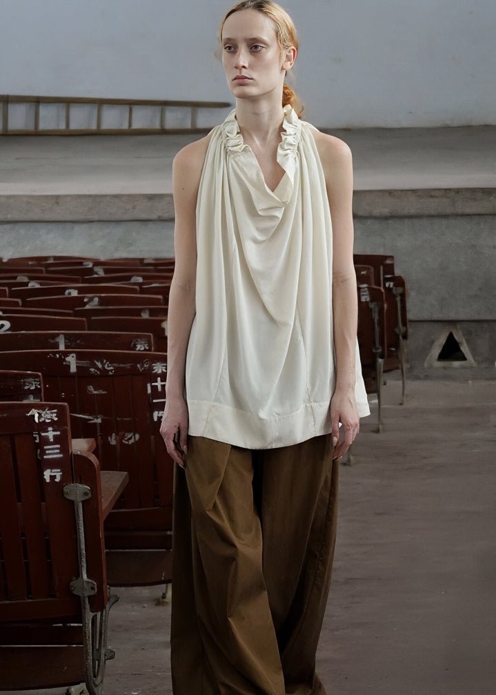GATHERED HALTER DRAPE TOP - Vera Lumina