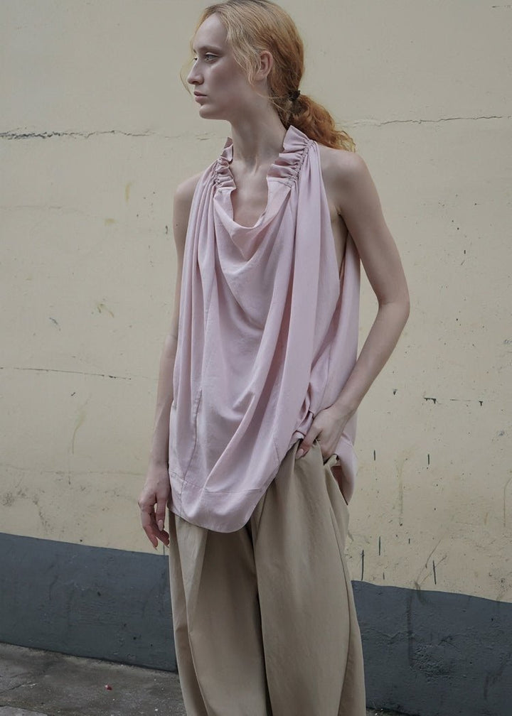 GATHERED HALTER DRAPE TOP - Vera Lumina