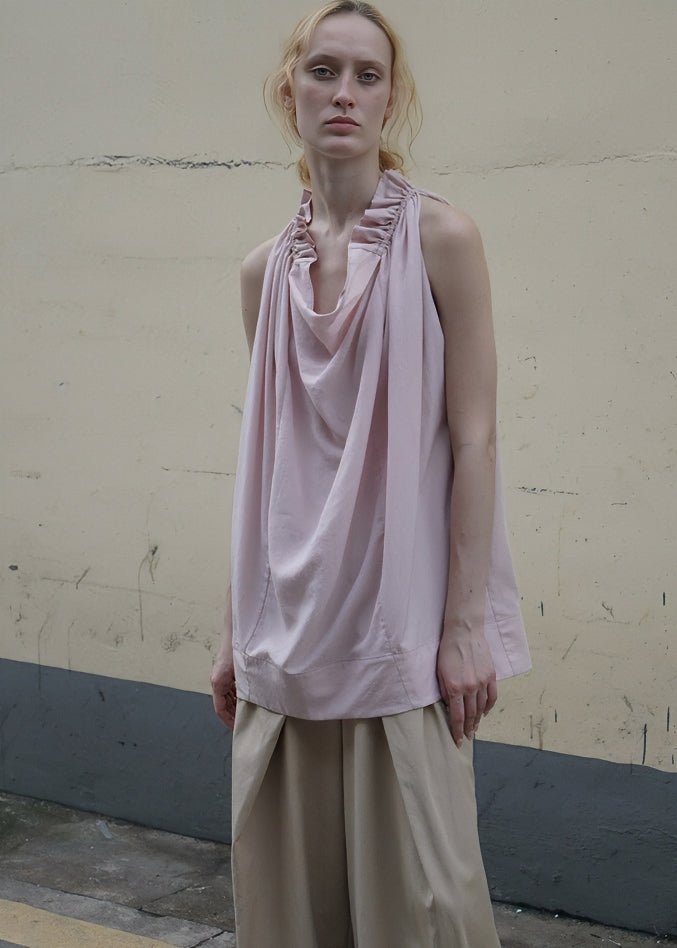 GATHERED HALTER DRAPE TOP - Vera Lumina
