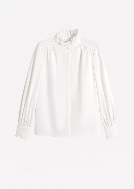 GATHERED MOCK NECK BLOUSE - Vera Lumina