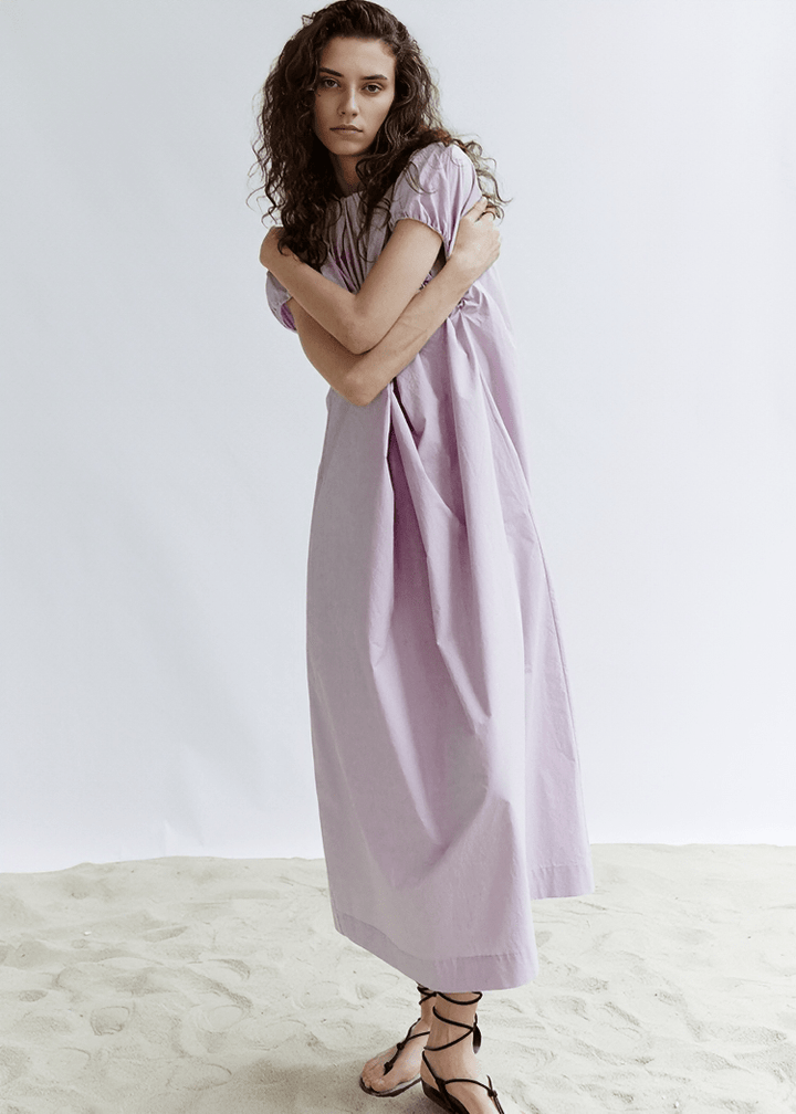 GATHERED NECK COCOON MAXI DRESS - Vera Lumina