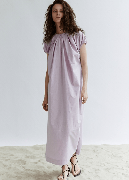 GATHERED NECK COCOON MAXI DRESS - Vera Lumina