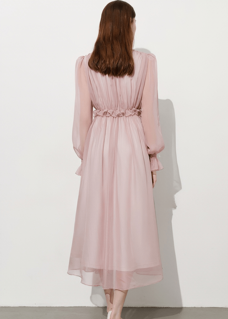 GATHERED WAIST ETHEREAL MAXI DRESS - Vera Lumina