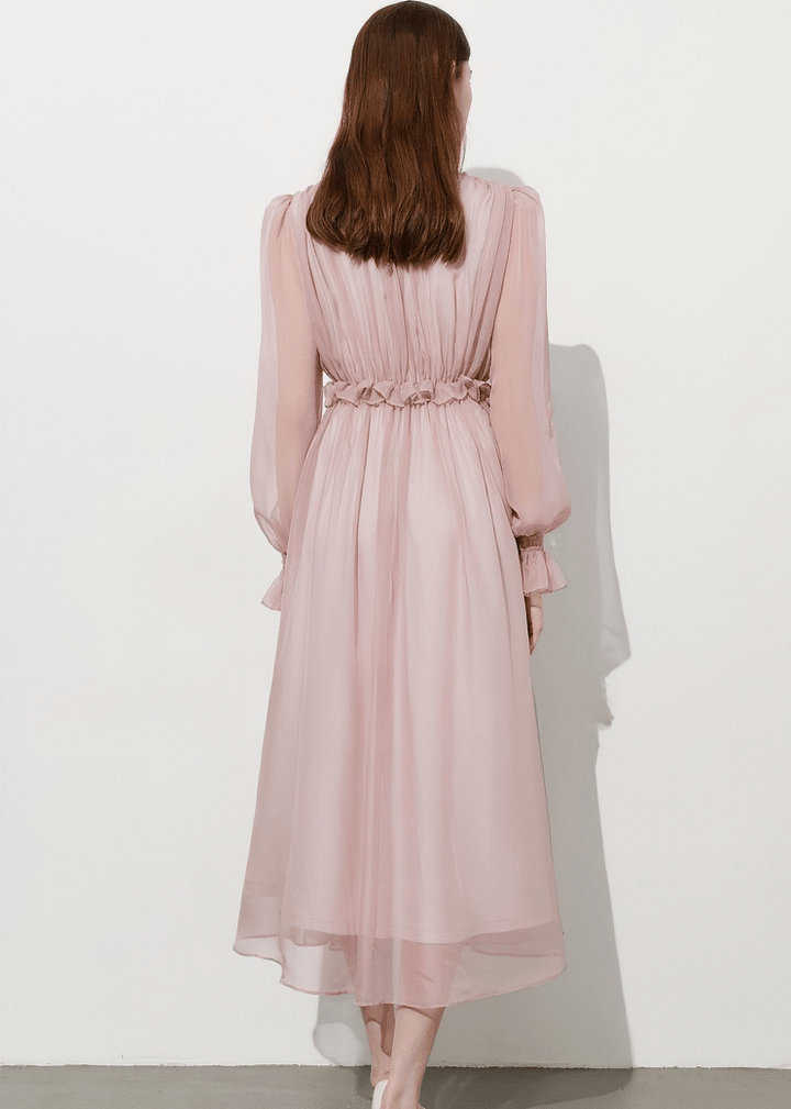 GATHERED WAIST ETHEREAL MAXI DRESS - Vera Lumina