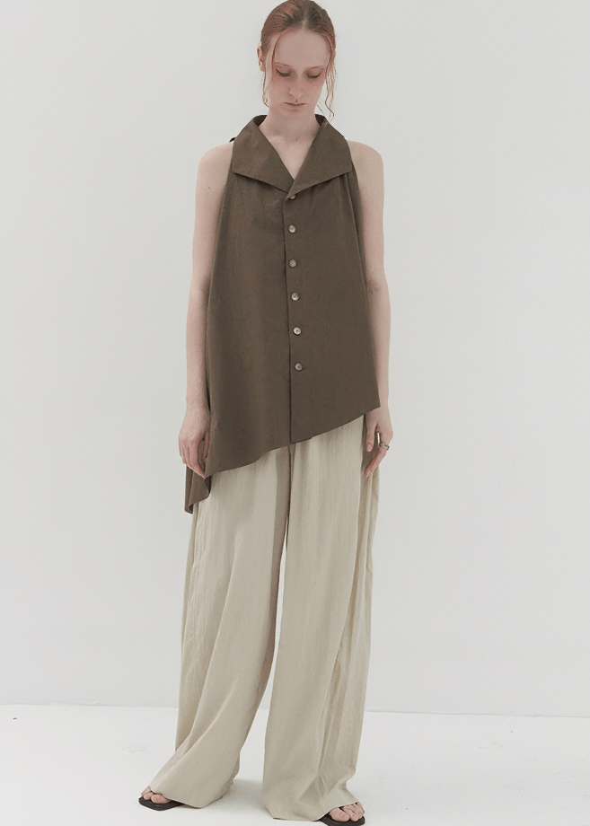GATHERED WAIST PALAZZO PANTS - Vera Lumina