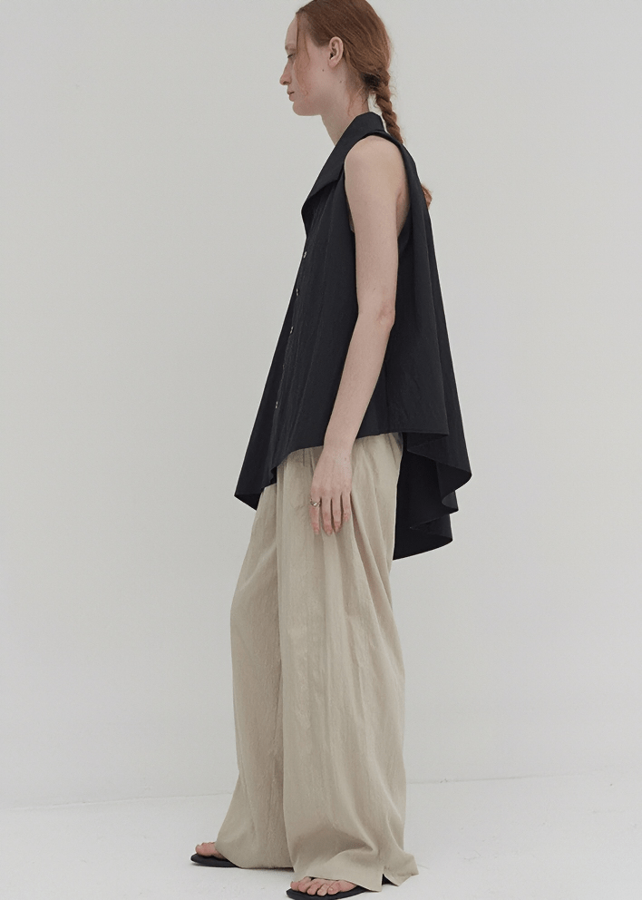 GATHERED WAIST PALAZZO PANTS - Vera Lumina