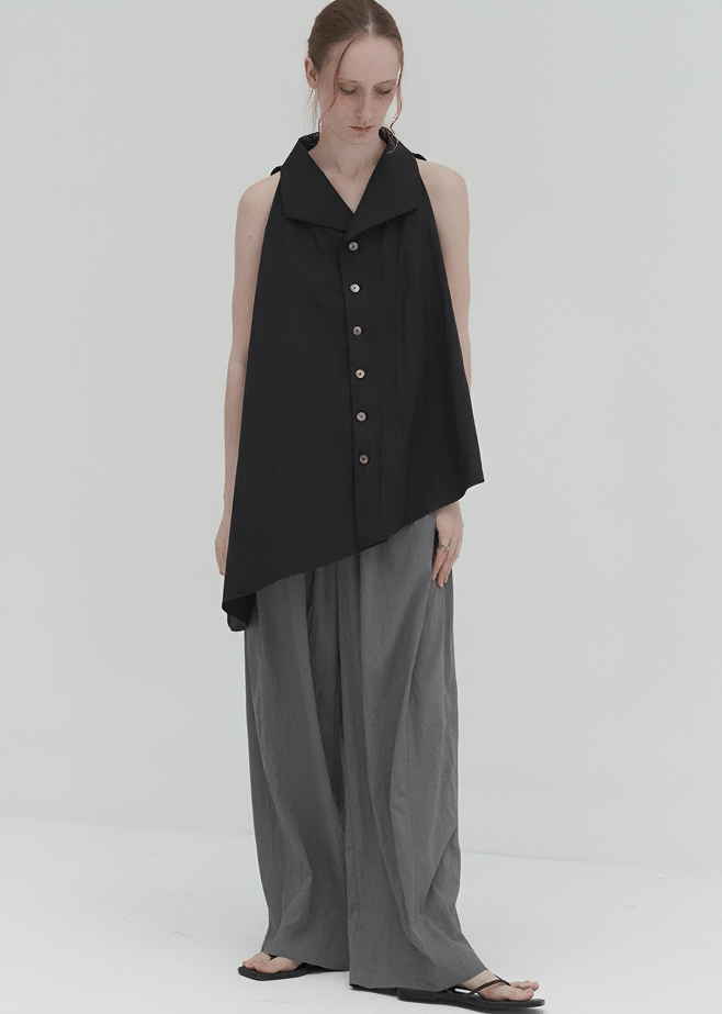 GATHERED WAIST PALAZZO PANTS - Vera Lumina
