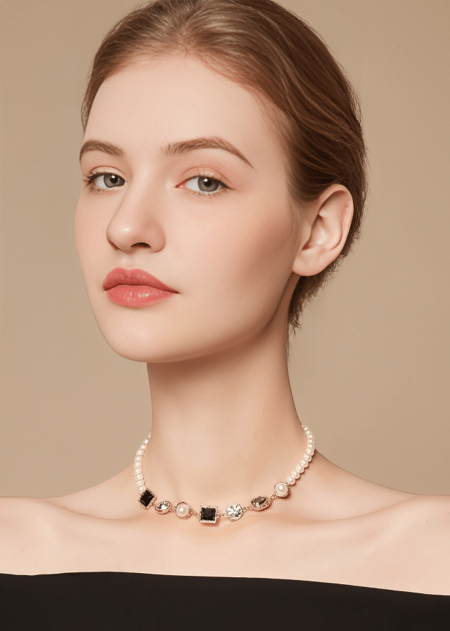 GEOMETRIC ARCADIA CHOKER NECKLACE - Vera Lumina