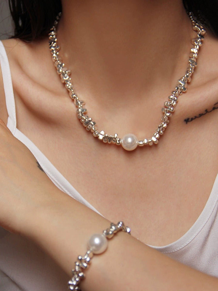 Geometric Irregular Necklace & bracelet - Vera Lumina