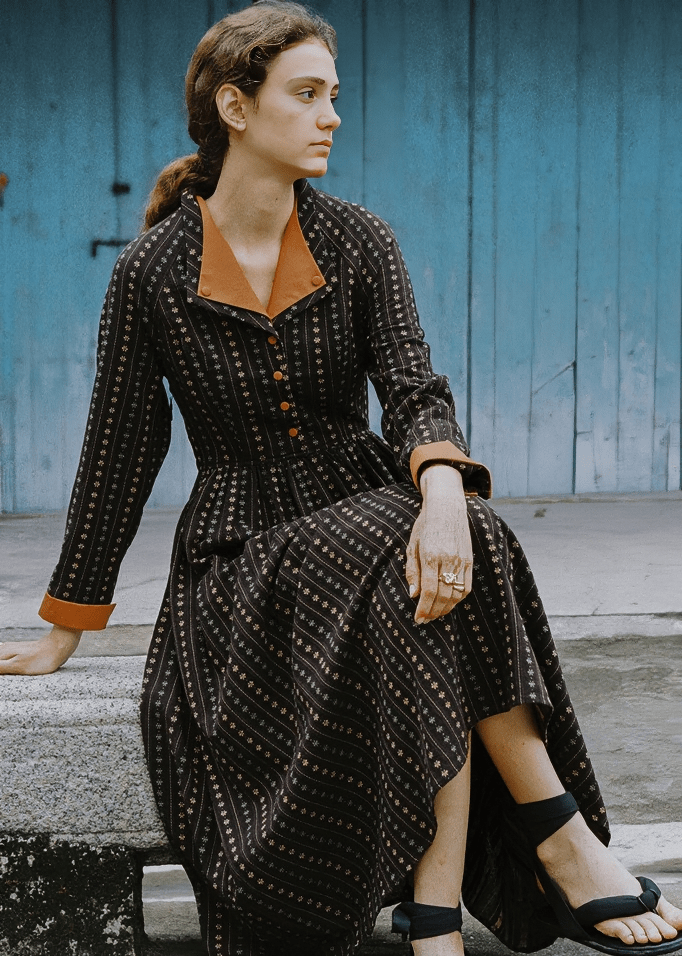 GEOMETRIC MIDI DRESS - Vera Lumina