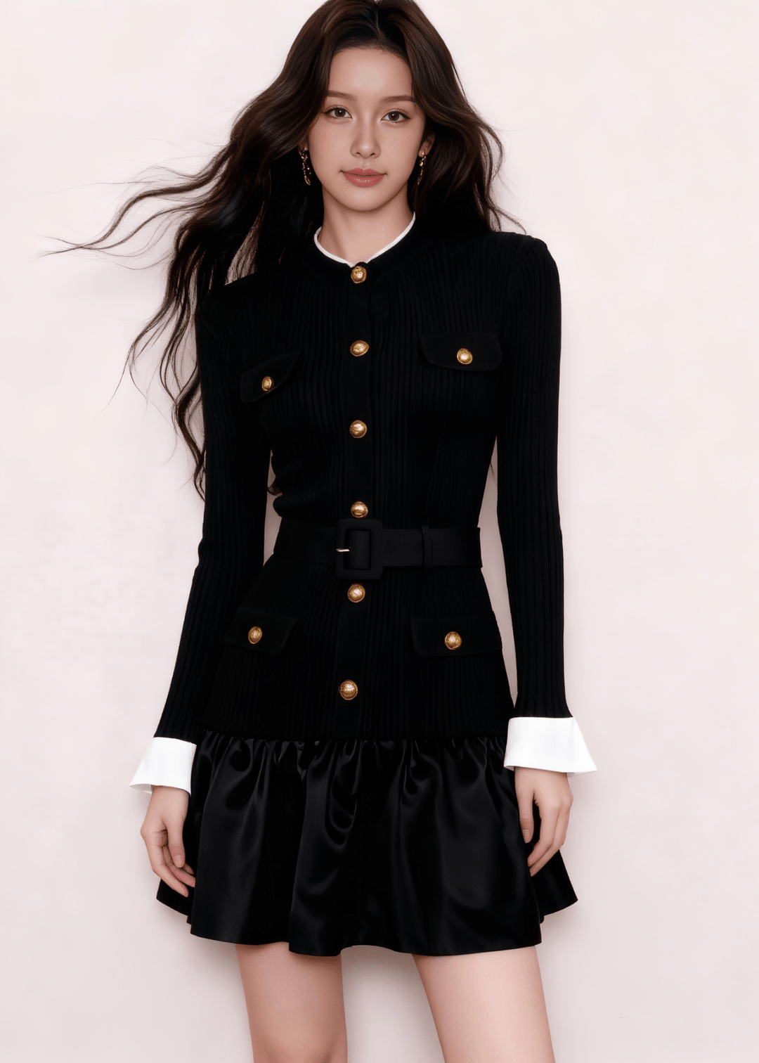 Velvet Collared A-Line Coat - Vera Lumina