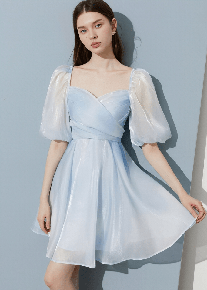 GOSSAMER CROSS DRAPE DRESS - Vera Lumina